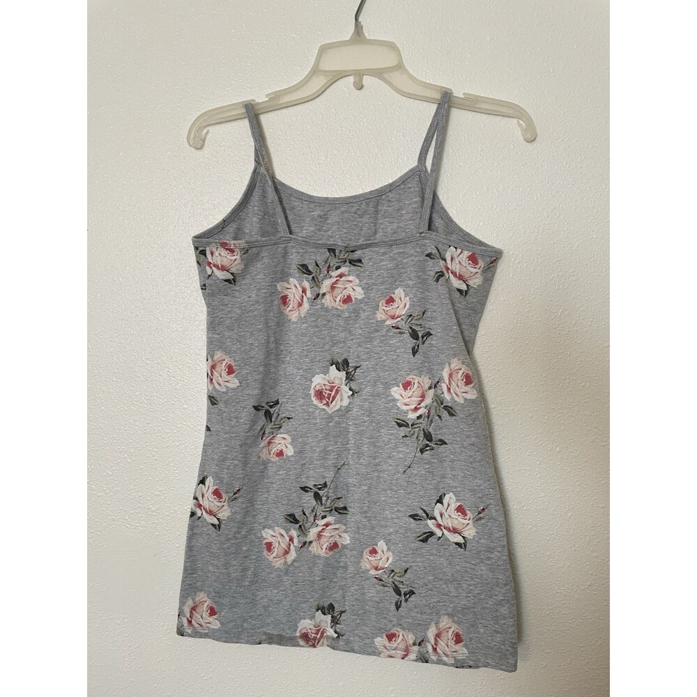 Maurices Gray Floral Tank Top Size Medium - Picture 2 of 4